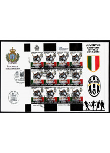 2013 FDC Foglietto Juventus Vittoria Campionato Calcio 2012 2013 San Marino